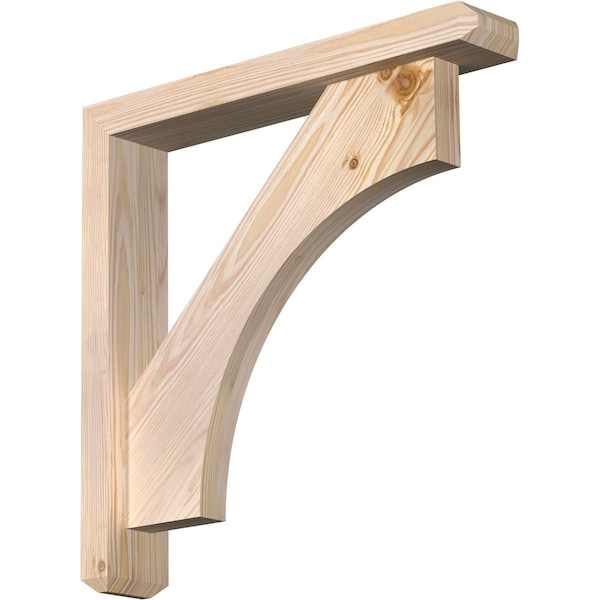 Ekena Millwork Westlake Craftsman Smooth Bracket w/ Offset Brace, Douglas Fir, 3 1/2"W x 20"D x 20"H BKT0402X20X20WTL04SDF - main